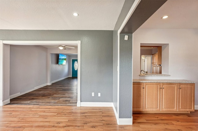 hall featuring wood-type flooring