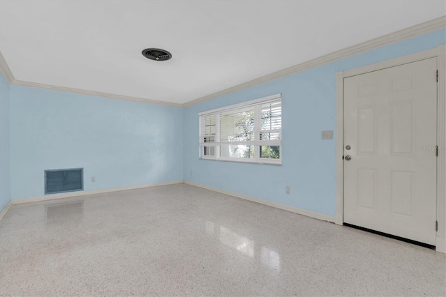 entryway with crown molding