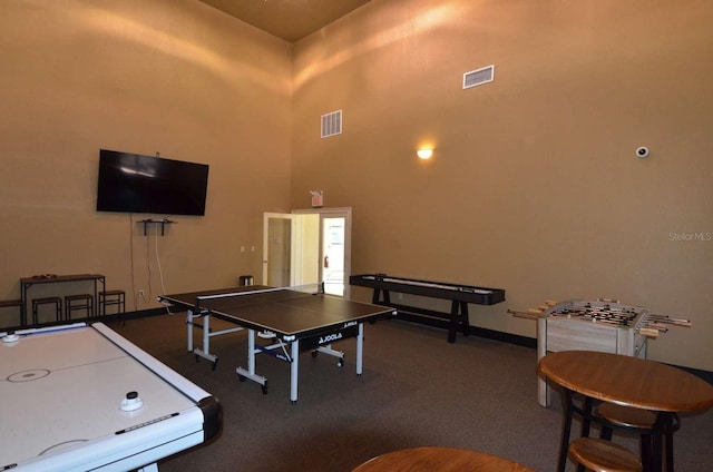 4336 Bayside Village Dr Unit 201, Tampa, FL 33615 - rec room with carpet and a towering ceiling