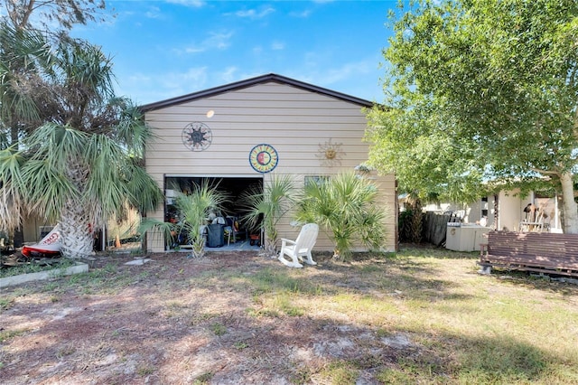 exterior space featuring a wooden deck