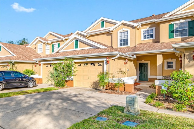 view of property with a garage