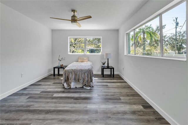 12020 82nd St E, Parrish, FL 34219 - sitting room with ceiling fan, wood finished floors, and baseboards