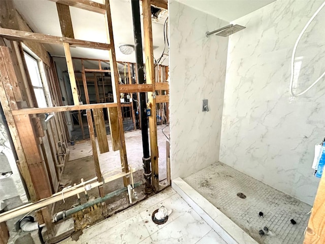 bathroom featuring walk in shower