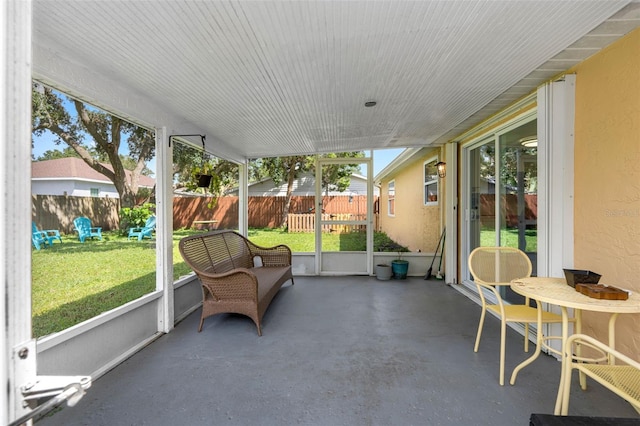 view of sunroom / solarium