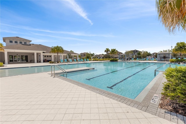 view of pool with a patio area