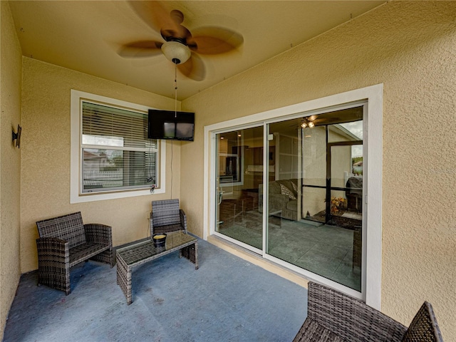 8720 Savory Walk Dr, Land O Lakes, FL 34637 - exterior space featuring a ceiling fan