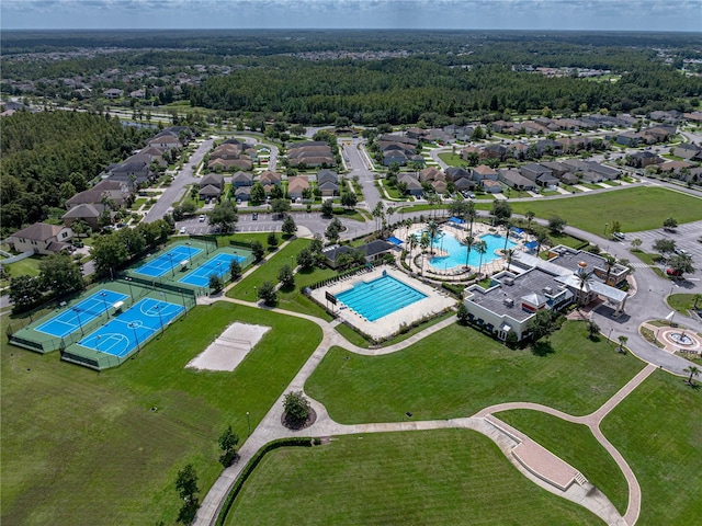 8720 Savory Walk Dr, Land O Lakes, FL 34637 - aerial view featuring a view of trees