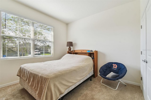 view of carpeted bedroom