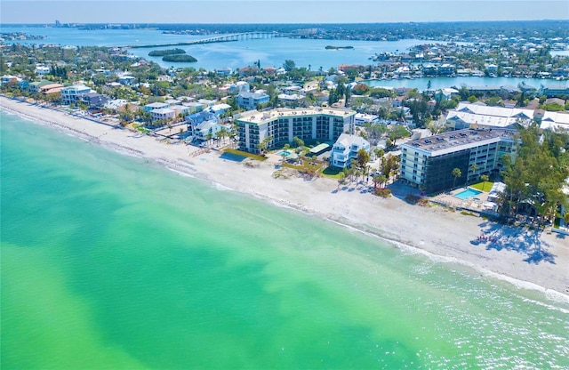 drone / aerial view of expansive coastline