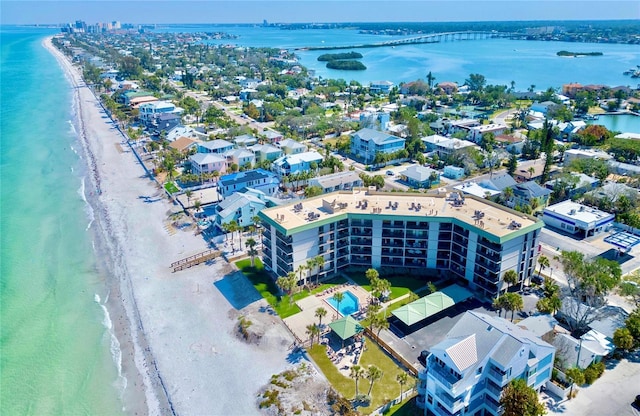 aerial view of extended coastline