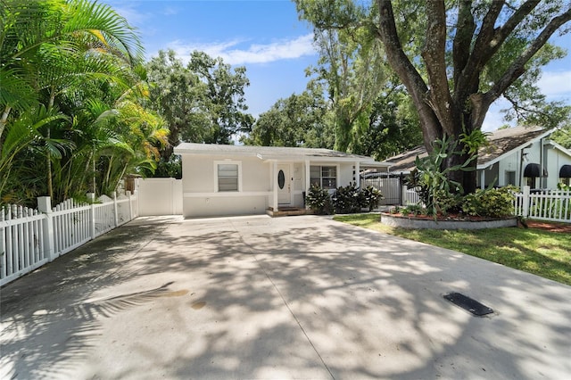 view of single story home