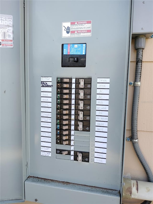 utility room featuring electric panel