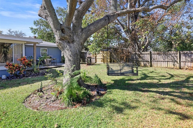 view of yard with a patio area