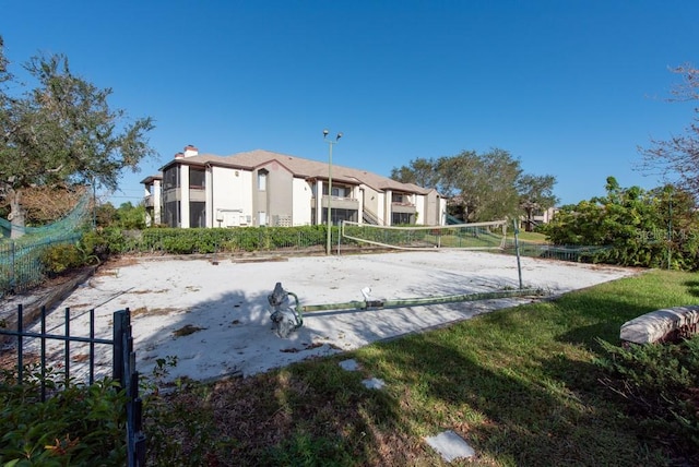 exterior space featuring volleyball court