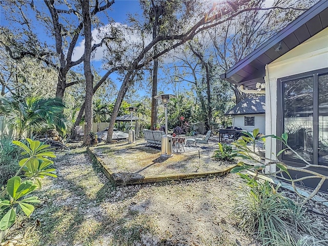 view of yard featuring a patio