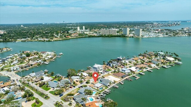 7886 9th Ave S, Saint Petersburg, FL 33707 - aerial view of property's location with a large body of water