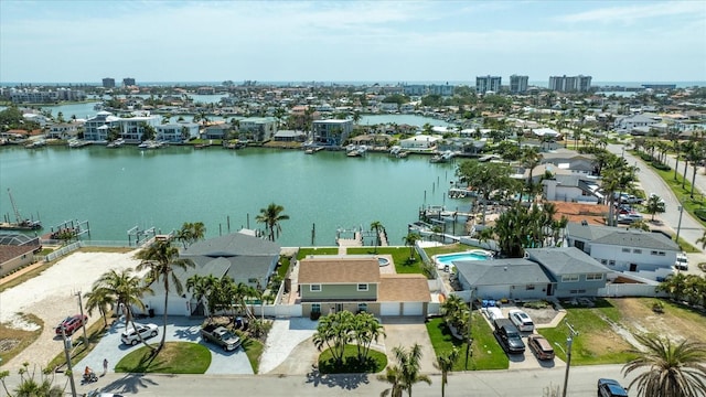 7886 9th Ave S, Saint Petersburg, FL 33707 - aerial view of residential area with a large body of water