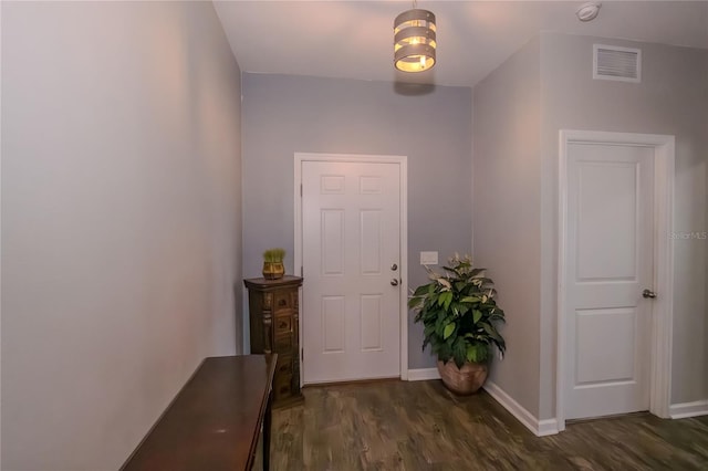 interior space featuring dark hardwood / wood-style floors