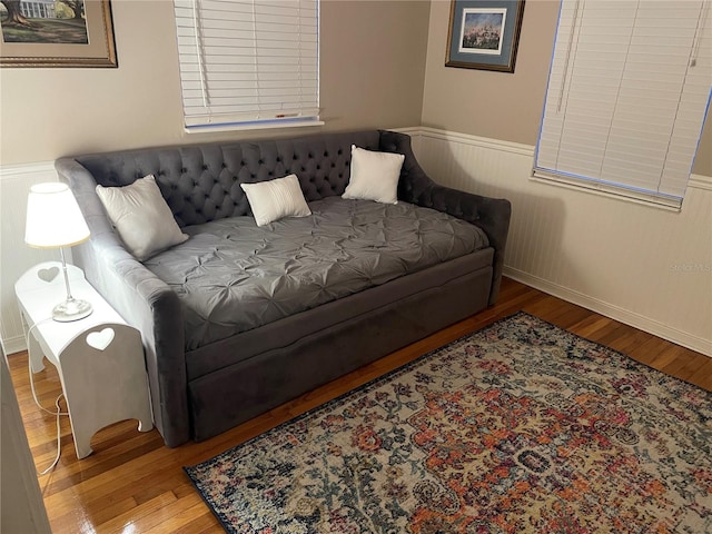 bedroom featuring light wood-type flooring