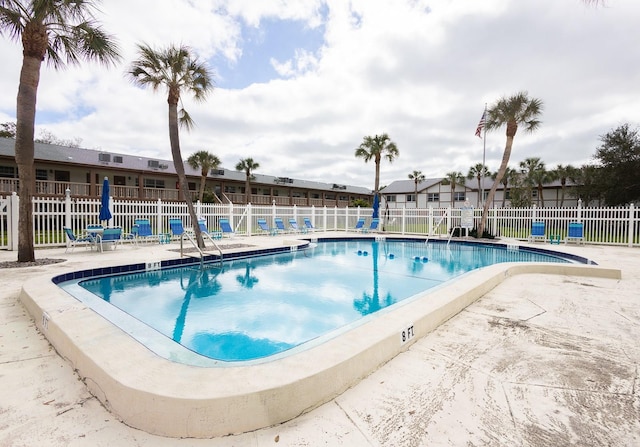 view of pool featuring a patio area