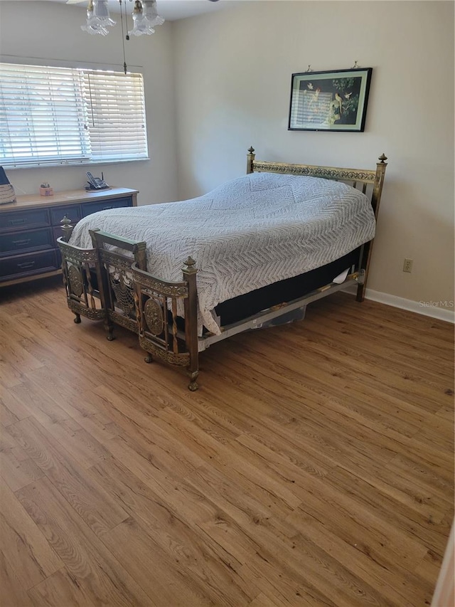 bedroom featuring light hardwood / wood-style flooring