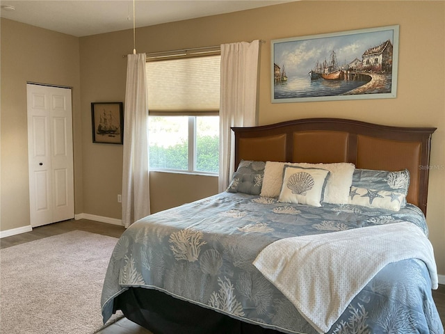 bedroom with a closet