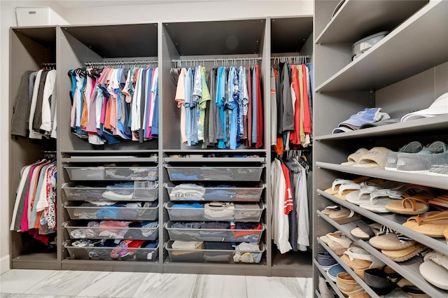 view of walk in closet