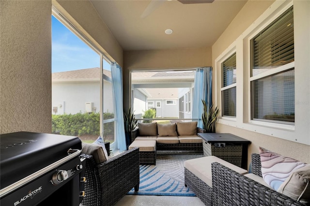 sunroom / solarium featuring a wealth of natural light