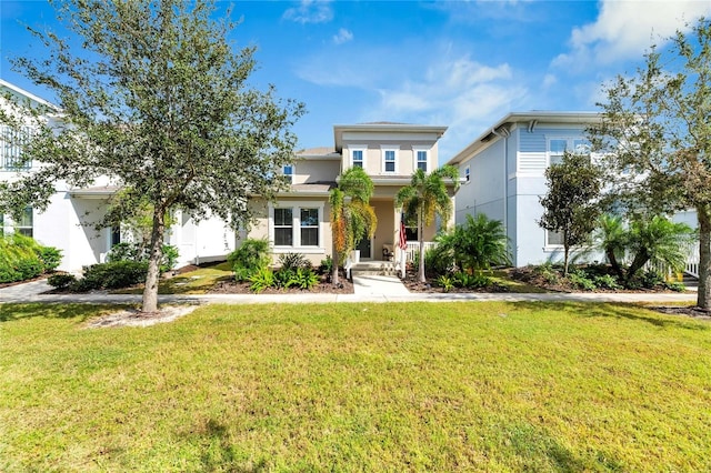 view of front of property with a front yard