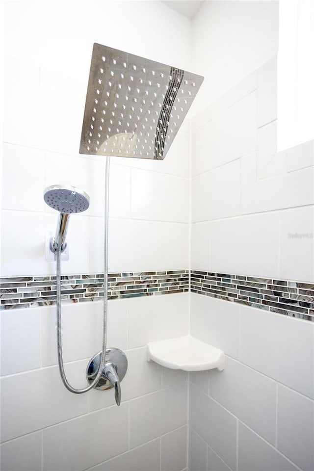 interior details featuring walk in shower