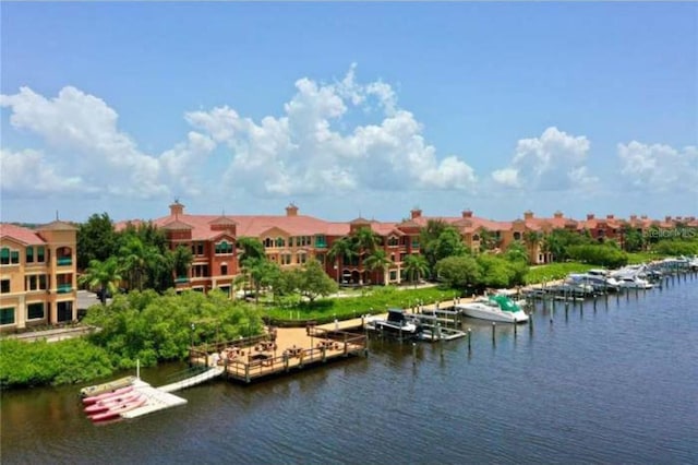 2717 Via Cipriani Unit 622B, Clearwater, FL 33764 - water view featuring a boat dock