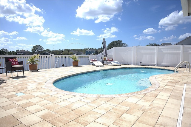 view of pool featuring a patio area