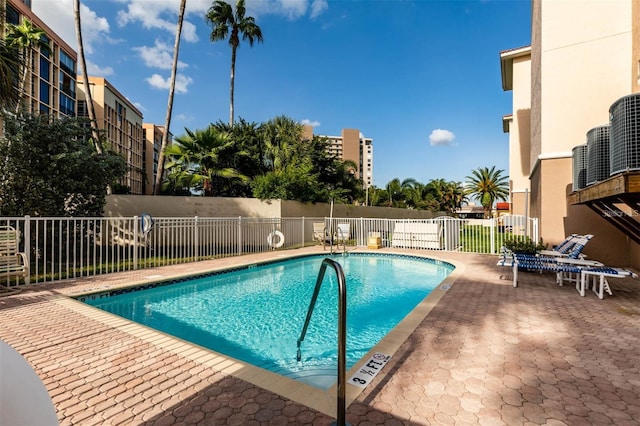 view of pool with a patio area