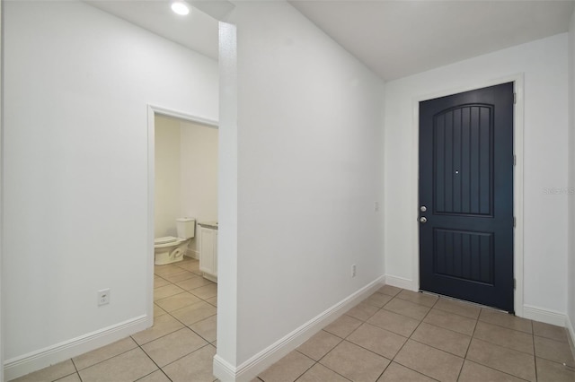 view of tiled foyer