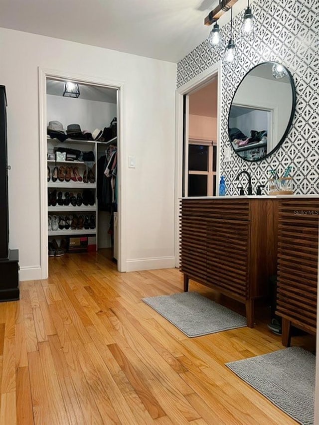 interior space featuring wood-type flooring