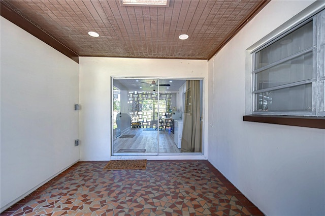 1802 E Hamilton Ave, Tampa, FL 33610 - doorway to property featuring stucco siding