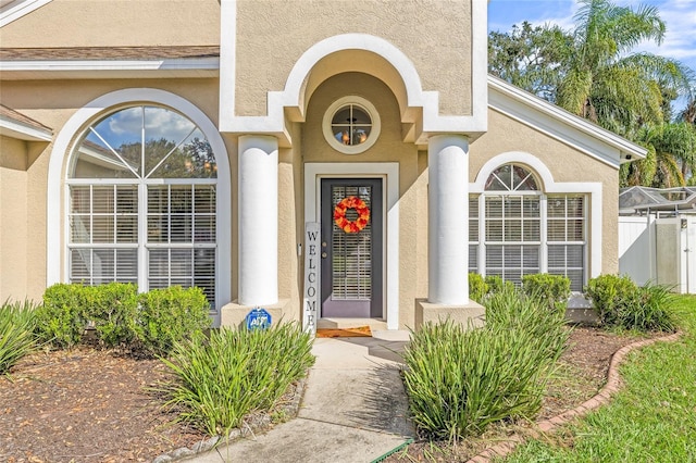 view of doorway to property