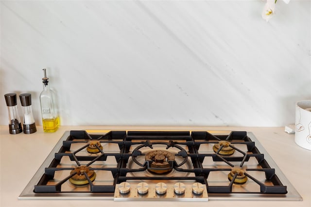 room details featuring stainless steel gas cooktop