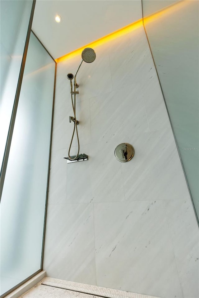 details with a shower