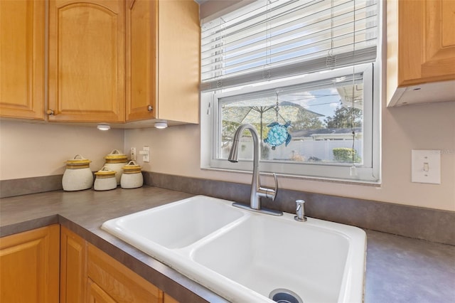 interior space featuring sink and plenty of natural light