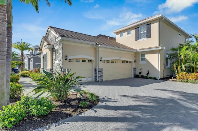 view of front of house featuring a garage