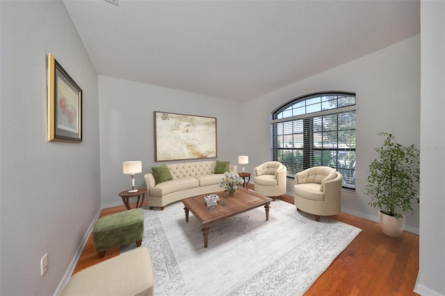 living room featuring hardwood / wood-style floors