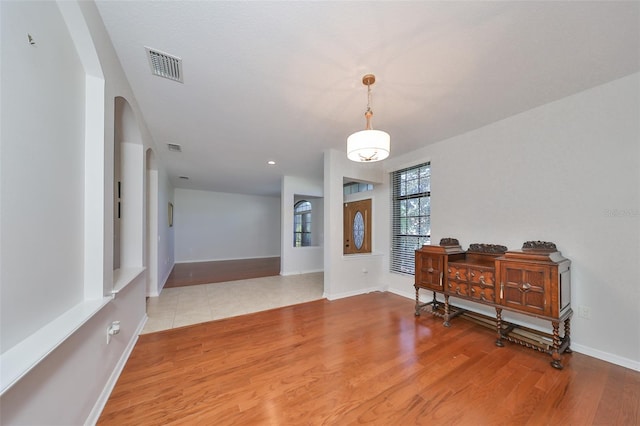 interior space featuring light hardwood / wood-style flooring