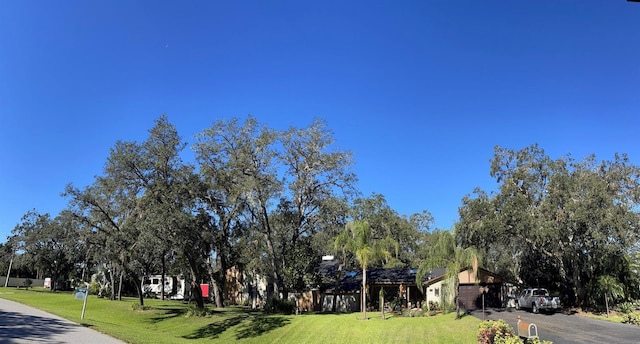 view of property's community featuring a lawn