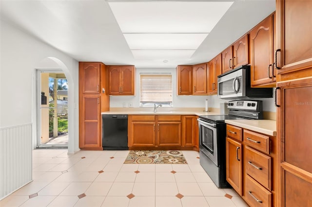 kitchen with stainless steel appliances and sink