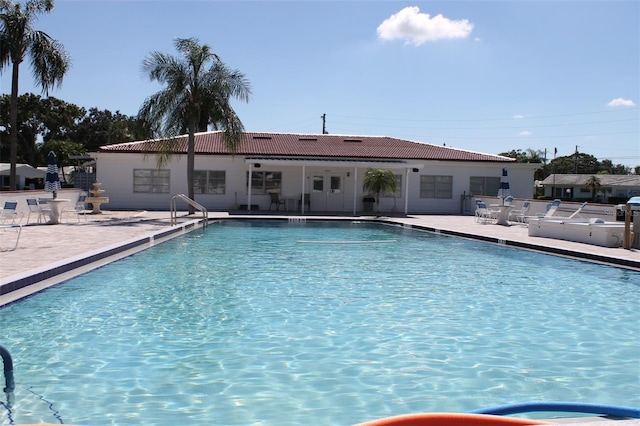 view of pool with a patio area