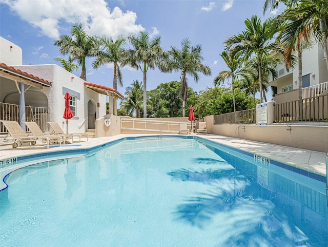 view of pool