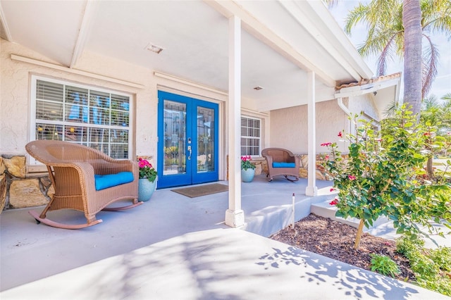 view of patio with french doors