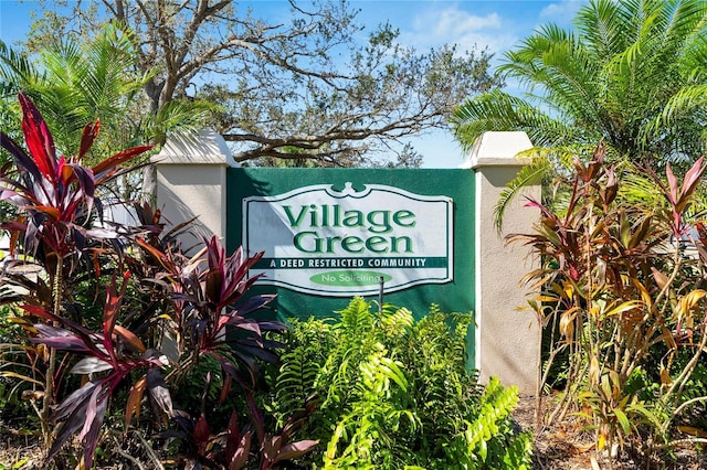 view of community sign