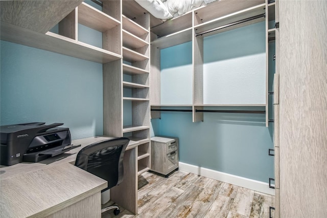 office featuring light hardwood / wood-style floors